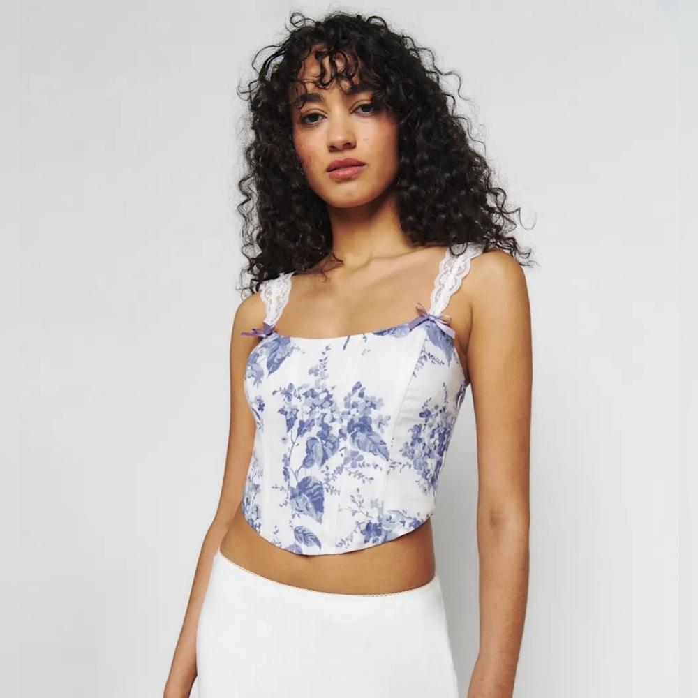 Reformation Brigitta Linen Top